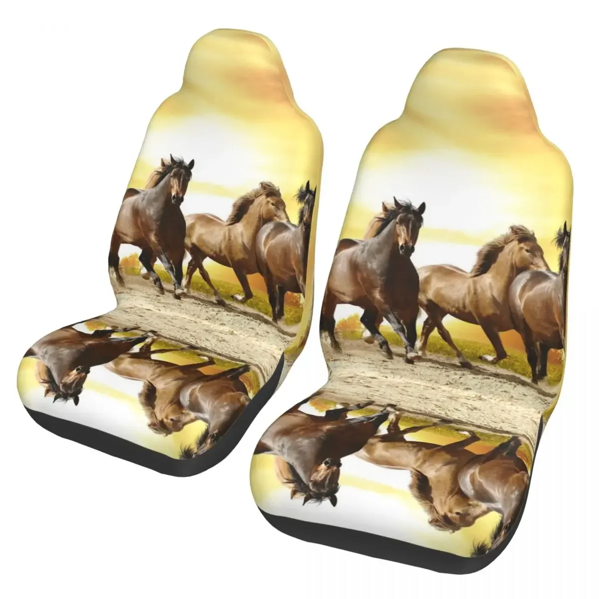 Wild Horse Universal Car Seat Cover for most cars Women Galloping Animal Lovers Car Seat Cushion Polyester Fishing