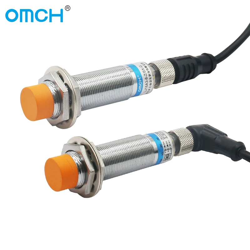 OMCH Plug-in M18 Inductive Proximity Sensor Switch 5-8mm Detection Distance Suitable for M12 Connectors NPN PNP