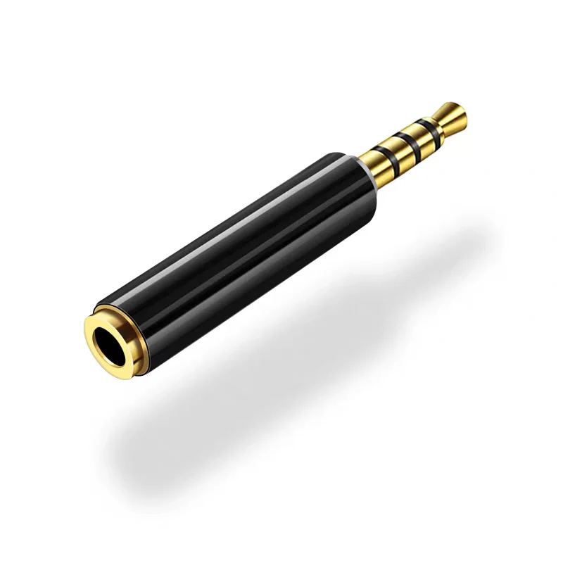 Gold-Plated 3.5mm 3Pole TRS Male Plug to 3.5mm Jack 4Pole TRRS Female Stereo Audio Connector Mic Extension Cable Converter view 4