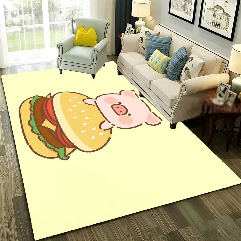 Cute LuLu piggy Floor Mat Bathroom Absorbent Mat Rugs Simple Door Dirt-resistant Mat Home Kitchen Mat