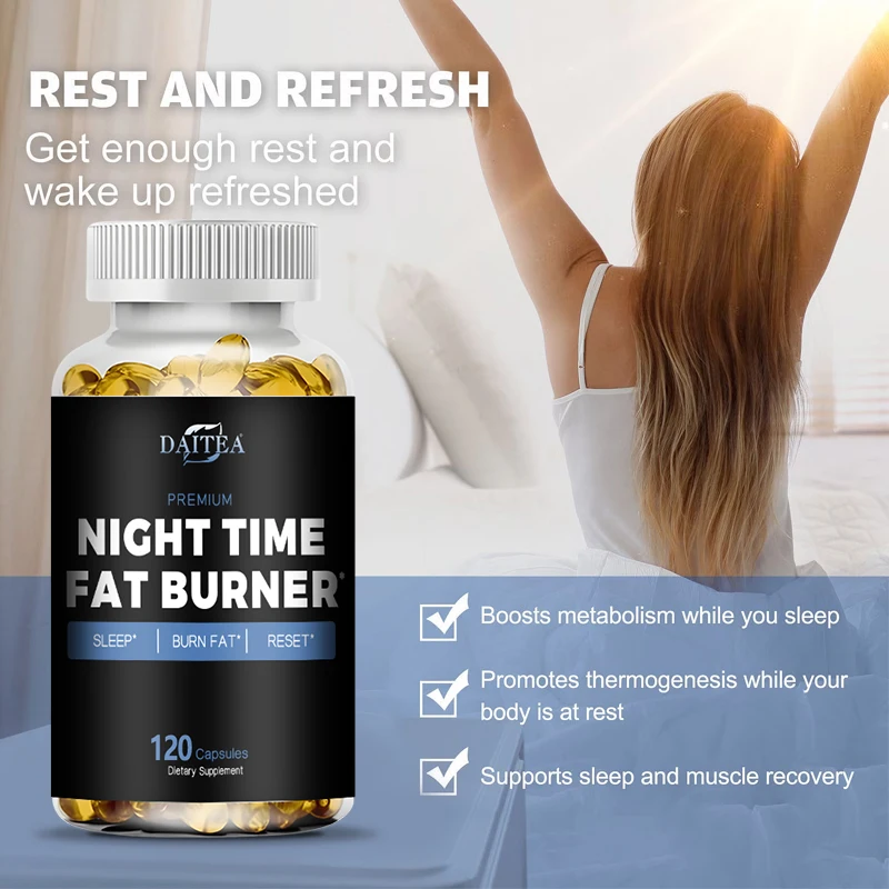 Nighttime Fat Burner - Supports Cardiovascular and Digestive Health, Improves Sleep, and Increases Muscle Mass and Metabolism