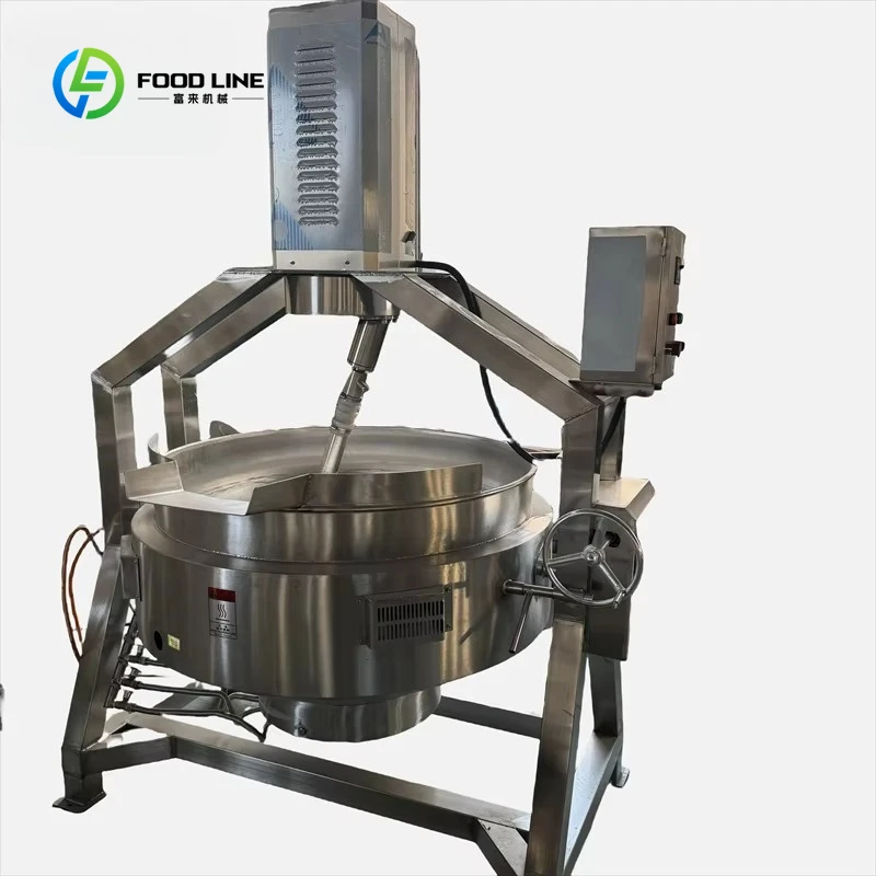 Customized Planetary Turning Wok Electric Heating and Semi-Automatic Stirring Manual Tilt Cooking Equipment Industrial Grade Pot