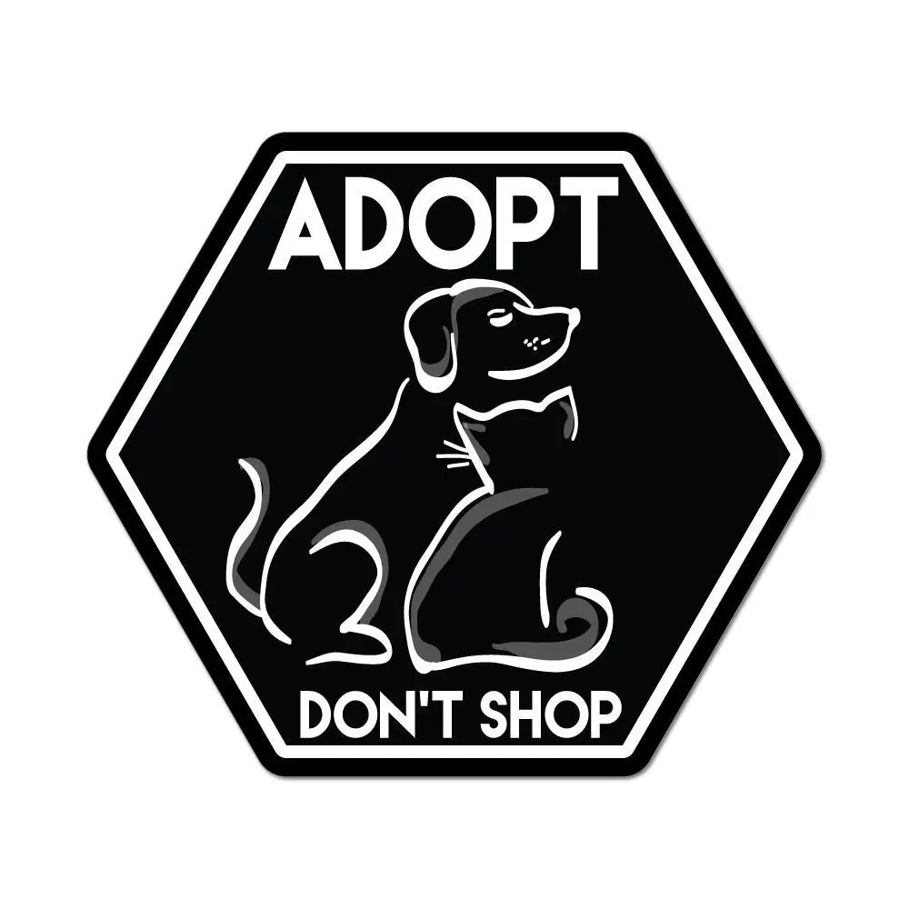 

Adopt Don't Shop Pet Cat Dog Animal Lover Rescue Car Sticker Decal