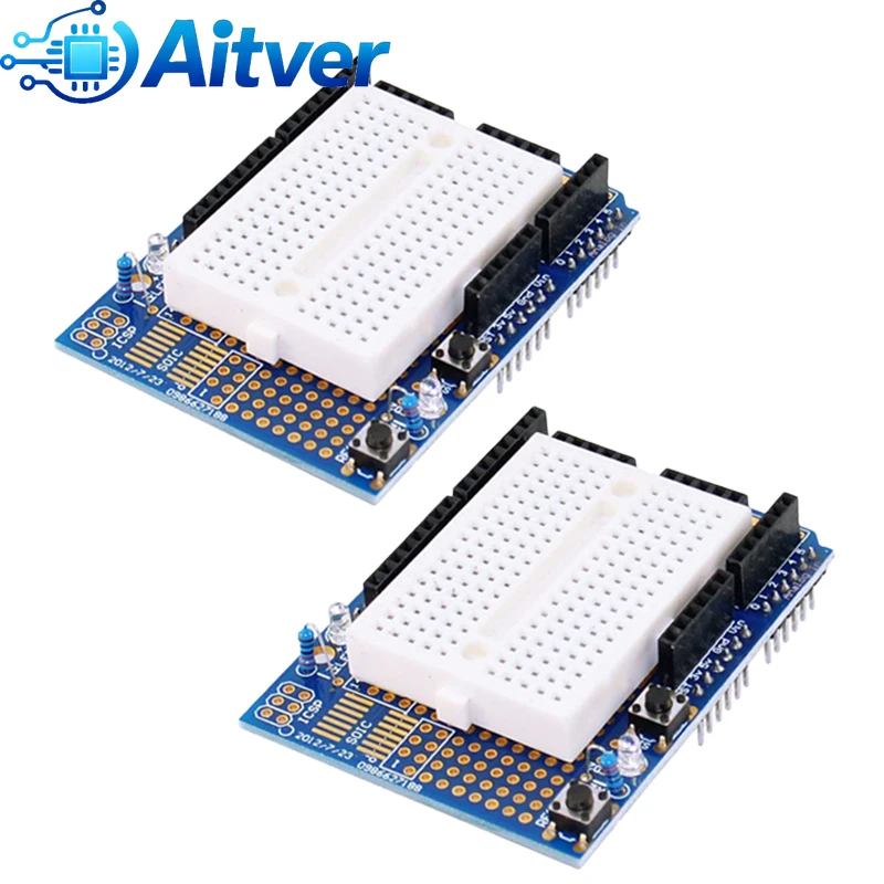UNO Proto Shield Prototype Expansion Board with SYB‑170 Mini Breadboard,DIY Prototype Shield Compatible with Arduino UNO R3