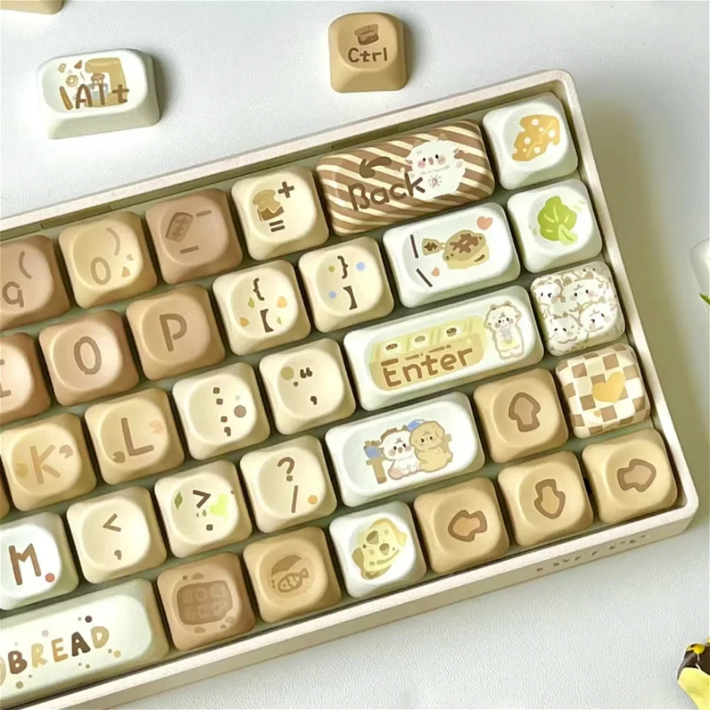 

Baking Lamb Mechanical Keyboard QX3 Keycap Set PBT Cartoon Cute Girl 130 Keys Small Full Set Keycaps