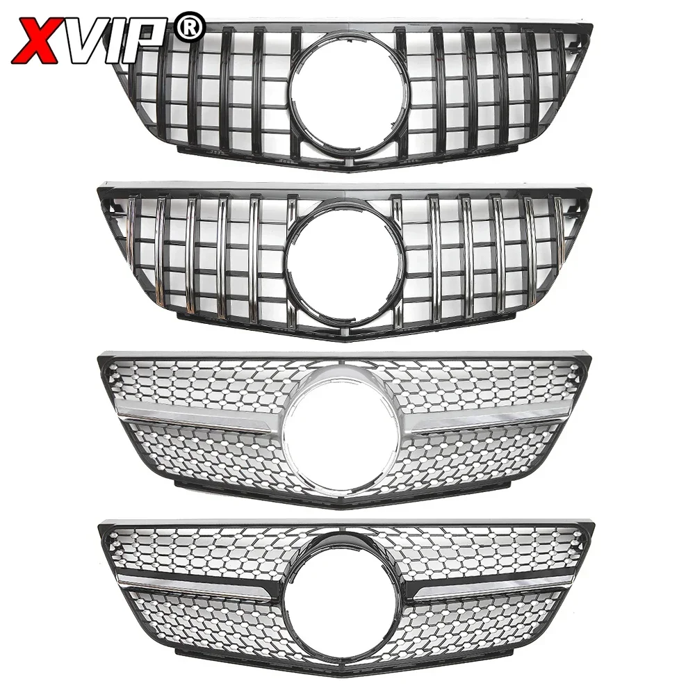 XVIP Chrome Black Diamonds Style Front Bumper Grille For Mercedes Benz B-Class B180 W245 2009-2011 GTR Style Front Racing Grille