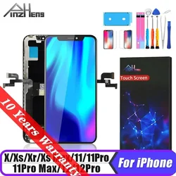 PINZHENG Pantalla AMOLED INCELL LCD OLED OEM para iPhone 11, 12, 13, Mini Pro Max, XS, XR MAX, reemplazo de pantalla con herramienta