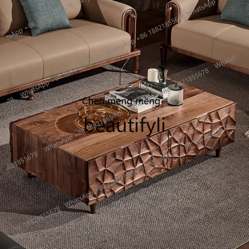 

G North American black walnut coffee table Nordic Italian minimalist living room rectangular designer