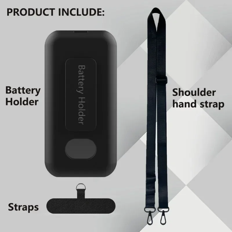 Battery Holder For Apple Vision Pro VR Accessory Battery Carrying Case With Back Clip Strap Lanyard Apple VR Battery Pack