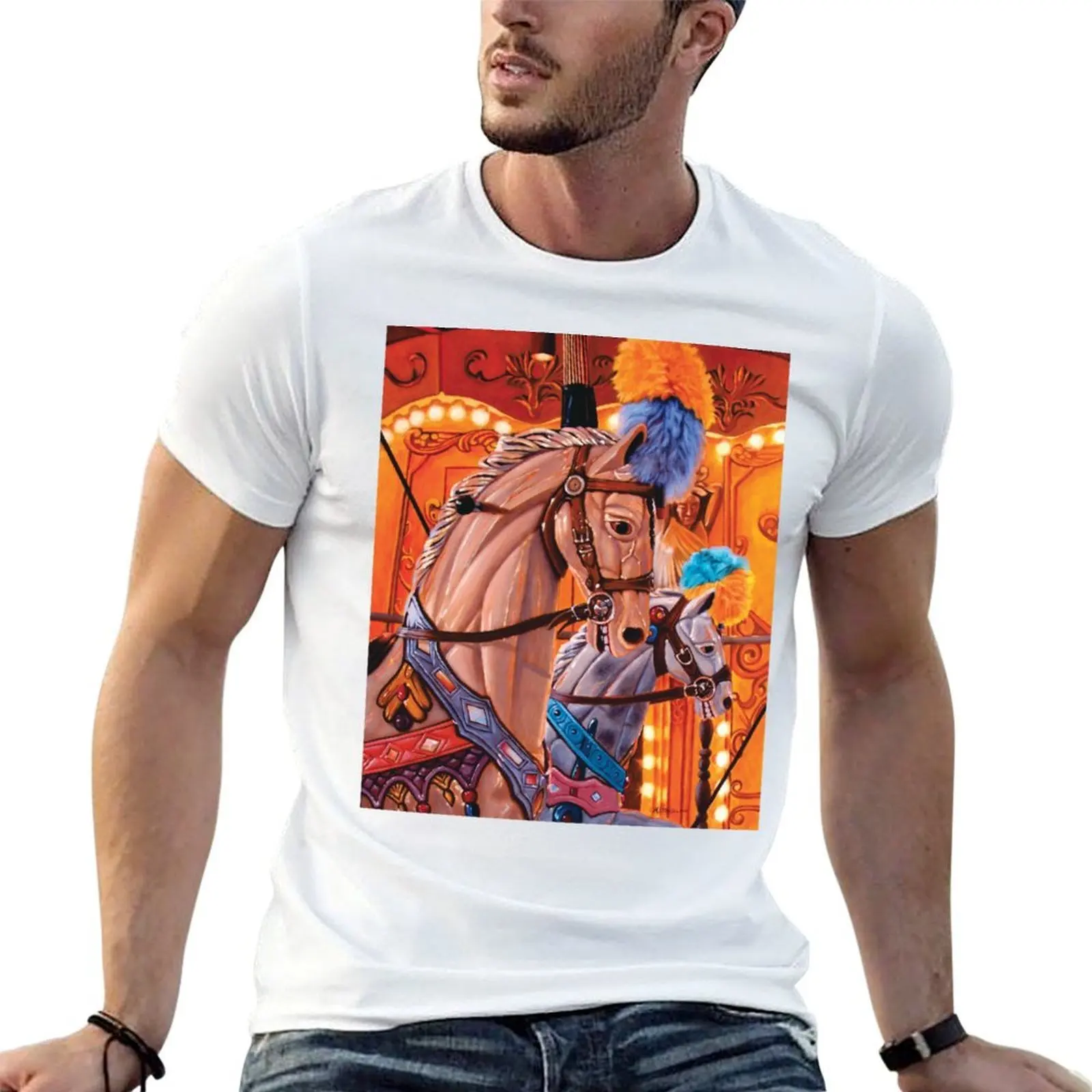 

"Harbour Island Carousel" T-Shirt cotton t shirt pack man graphic t shirt man t shirts for men T-Shirt
