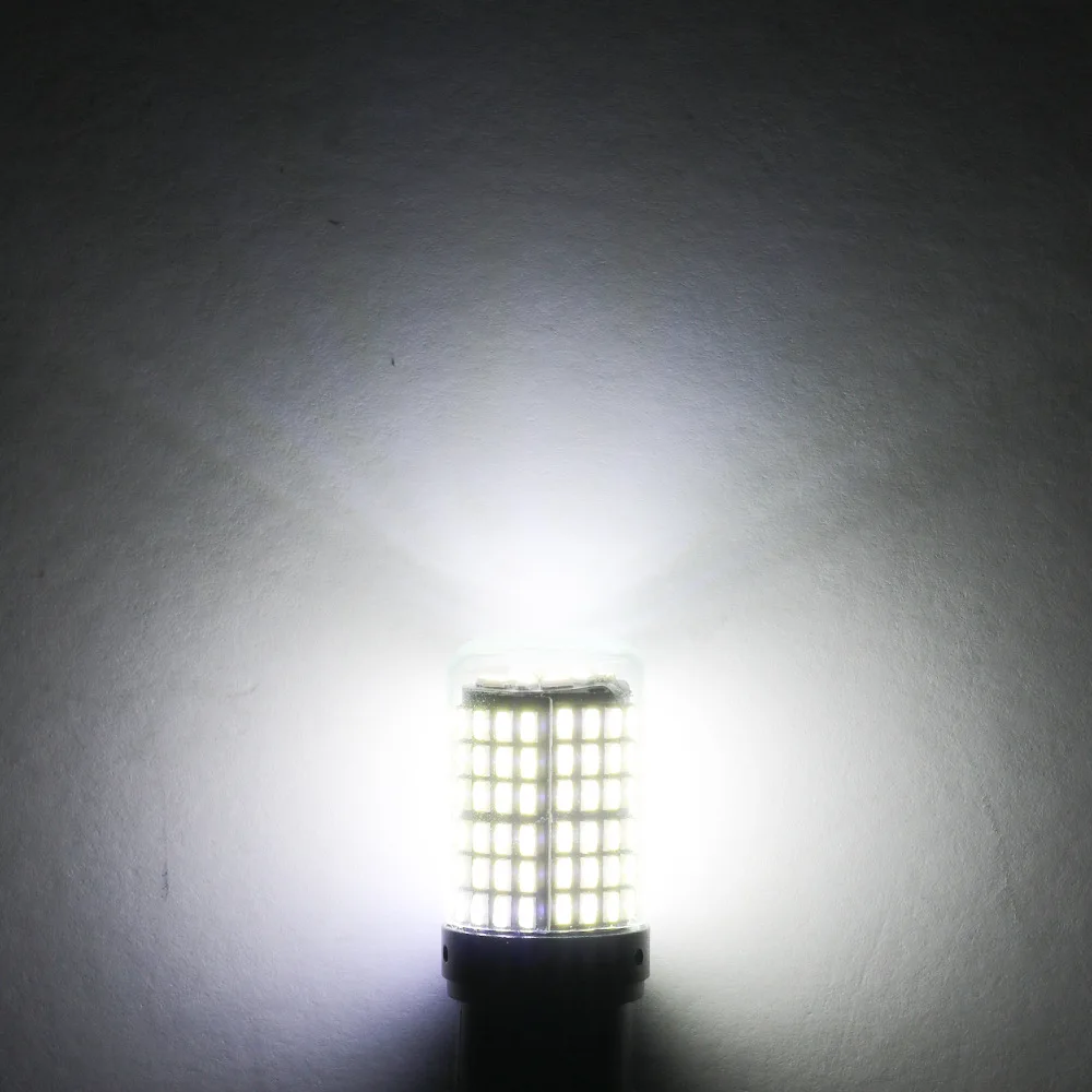2PCS 1156 BA15S P21W BAU15S PY21W 7440 W21W P21/5W 1157 BAY15D 7443 3157 Led-lampen 144smd CanBus Lampe Reverse Blinker Licht