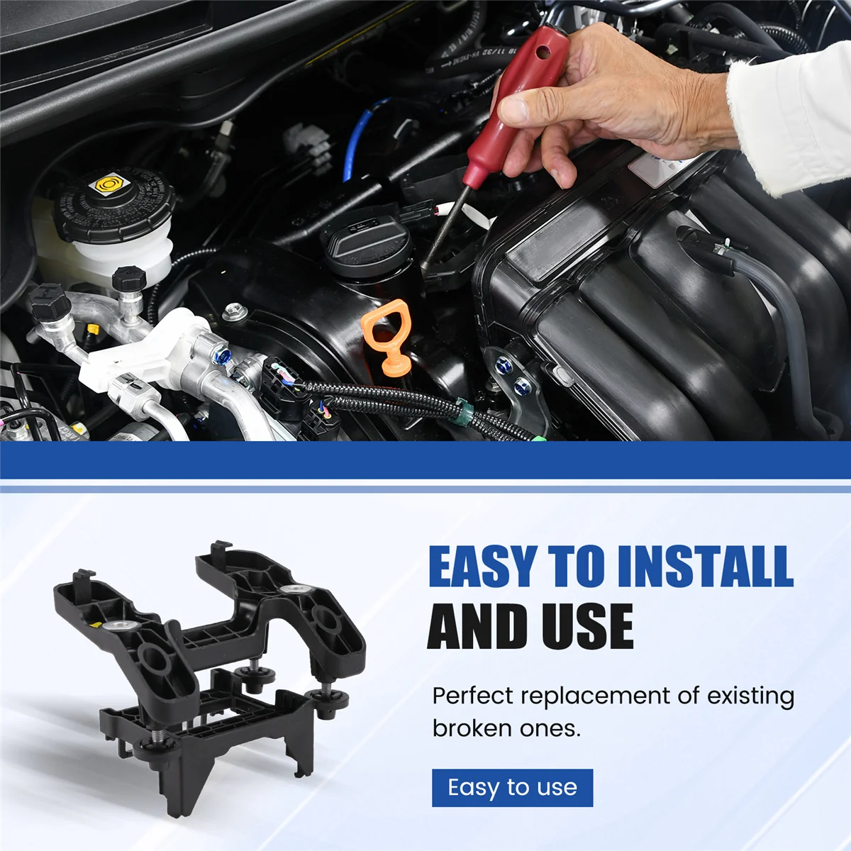 

# 58Y автомобильные детали и аксессуары, адаптивный круиз-радар переменного тока, блок управления, кронштейн рамы, датчик, черный