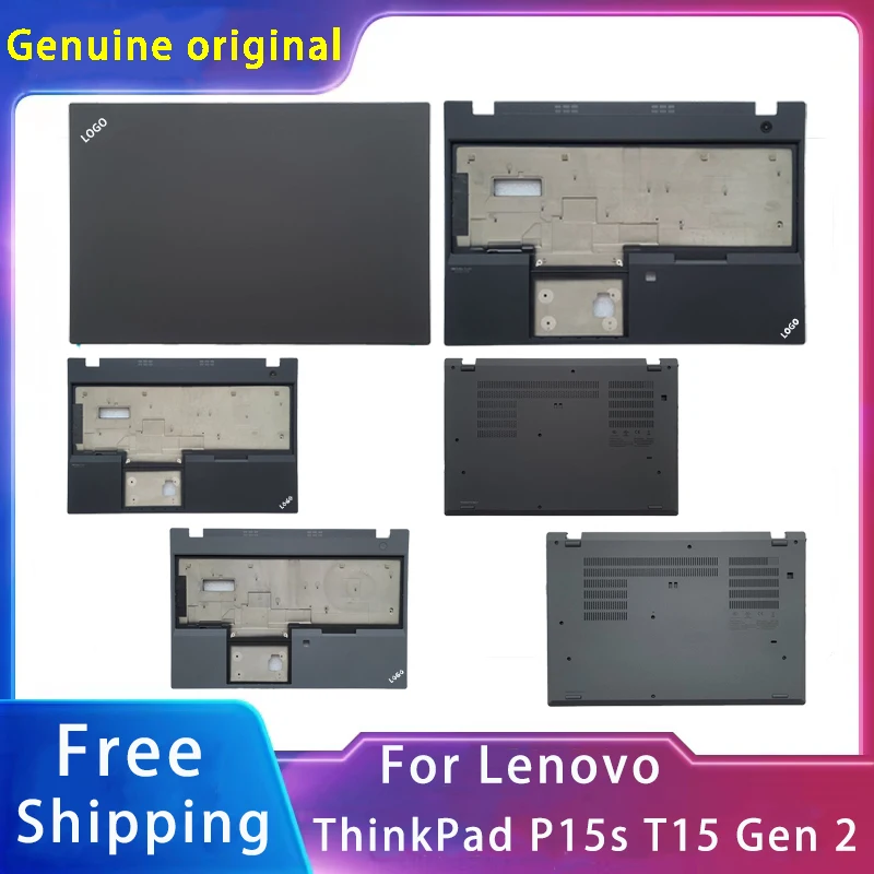 

New For Lenovo ThinkPad P15s T15 Gen 2 ;Replacemen Laptop Accessories Lcd Back Cover / Palmrest / Bottom With LOGO Black Gray