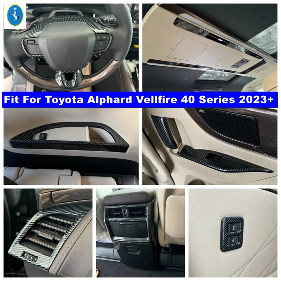 

Steering Wheel / Side Air Outlet / Roof Reading Lights Cover Trim For Toyota Alphard Vellfire 40 Series 2023 2024 Accessories