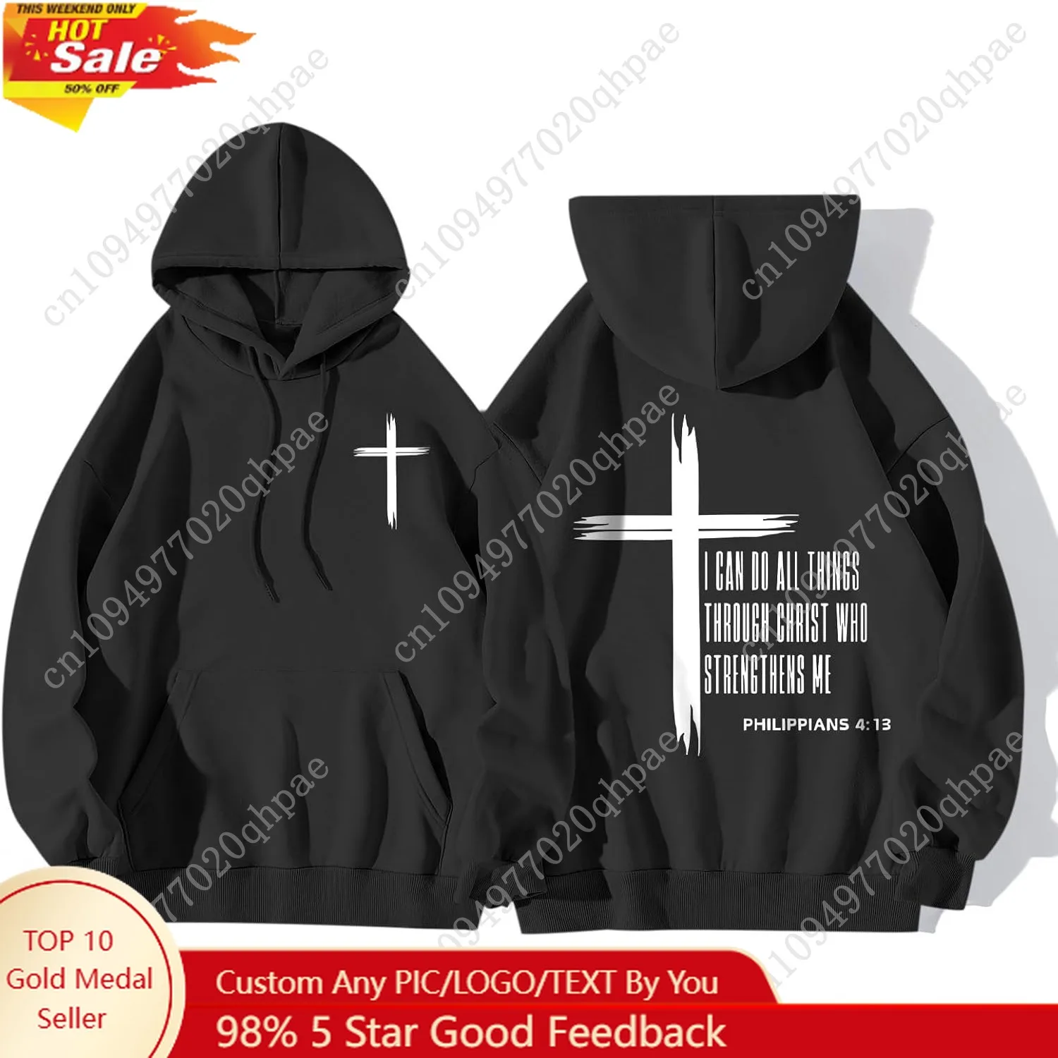 

KEEVICI Christian Graphic Hoodies For Teen Boys Jesus Hoodie Faith God Sweatshirt Bible Verse Pullover Religious Tops