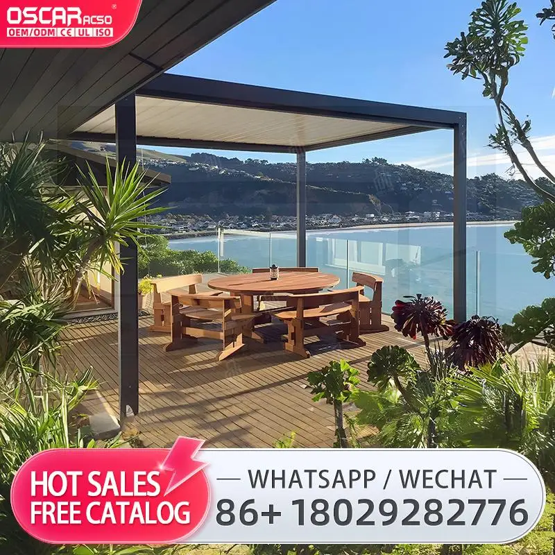 

Стабильная качественная жалюзированная крыша, биоклиматическая садовая беседка со светодиодной подсветкой для беседки у бассейна, патио на заднем дворе