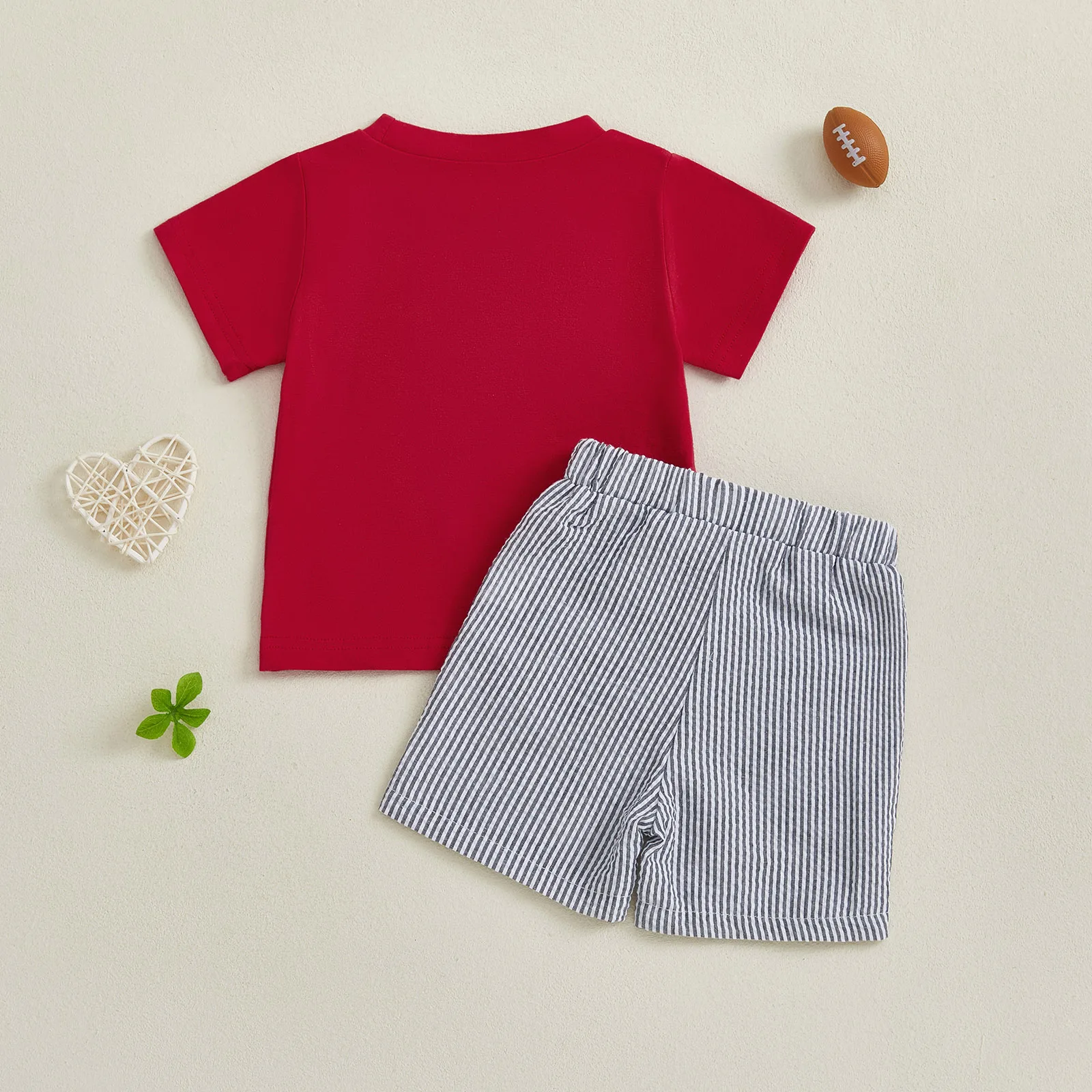 

Tregren Infant Baby Boy Summer Outfits Short Sleeve Dog/Elephant Embroidery T-Shirt + Shorts 2pcs Set Toddler Casual Clothes