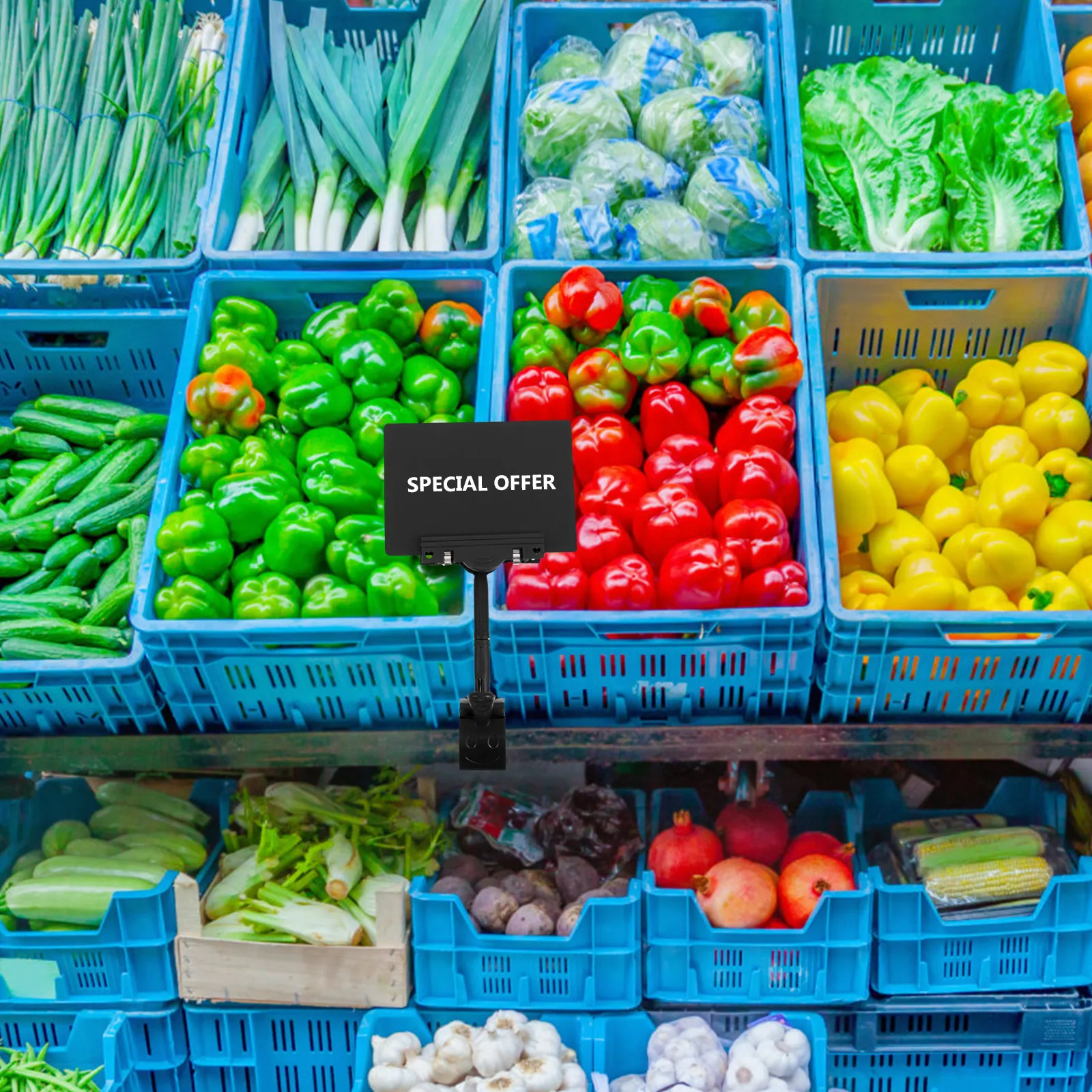 

Набор из 4 съемных ценников-клипс для супермаркетов, черные пластиковые этикетки для розничной торговли, для полок и корзин с товарами