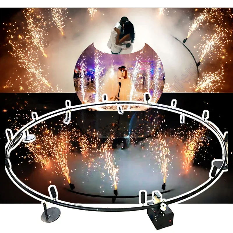 Wedding Decoration Supplies Centerpiece Cold Spark Pyrotechnic Stage Electric Control Remote Sfx 360 Spin Cold Pyro First Dance