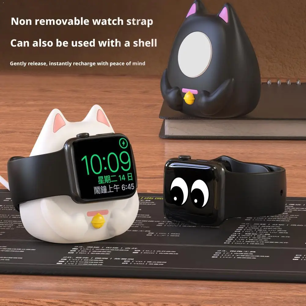 

Cute Cat Shape Watch Charger Stand For for Apple Watch Series Wireless Charging Desktop Stand
