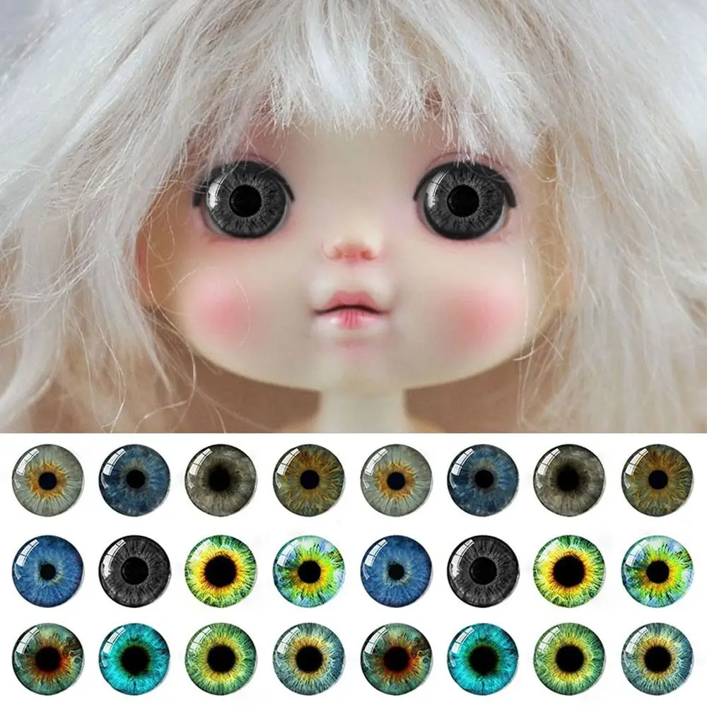 Crystal Plastic Eyes para DIY Doll, Olhos Artesanato, Acessórios de fantoche, Glitter Eyes, 6mm-20mm, 10 Pares