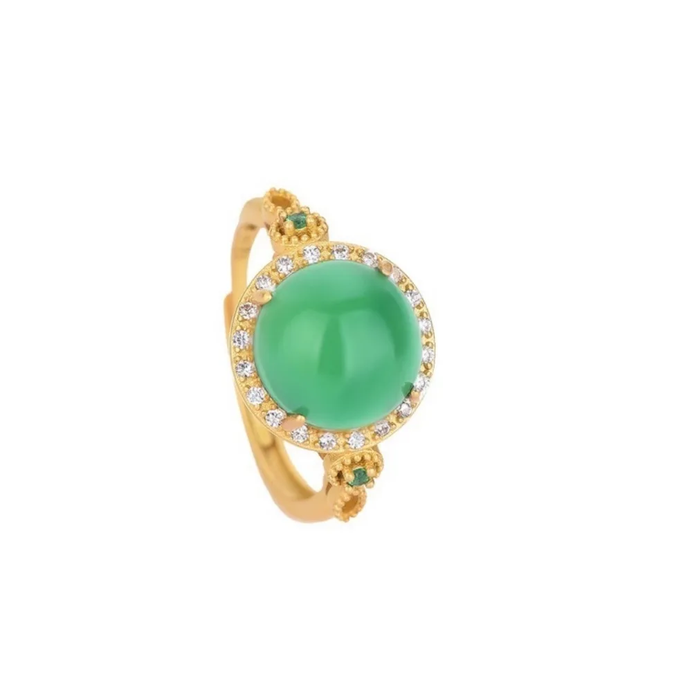 SEREIN-Anillo de Esmeralda Vintage para mujer, joyería clásica y elegante para boda, regalo de cumpleaños y vacaciones