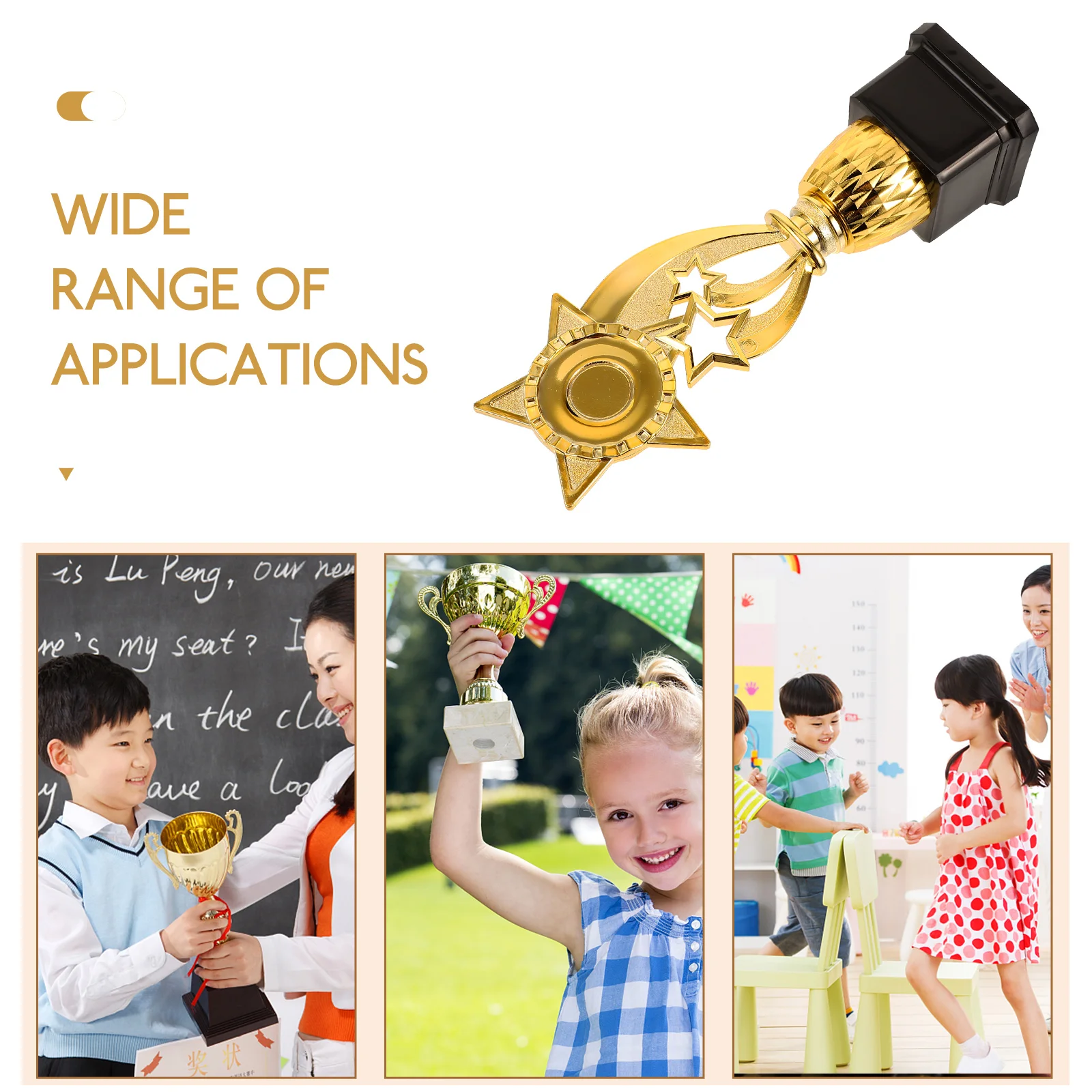 

1pc Competition Trophy Pentagram Shaped Winner Award Trophy For Kindergarten School Children Educational Decor Plastic Durable