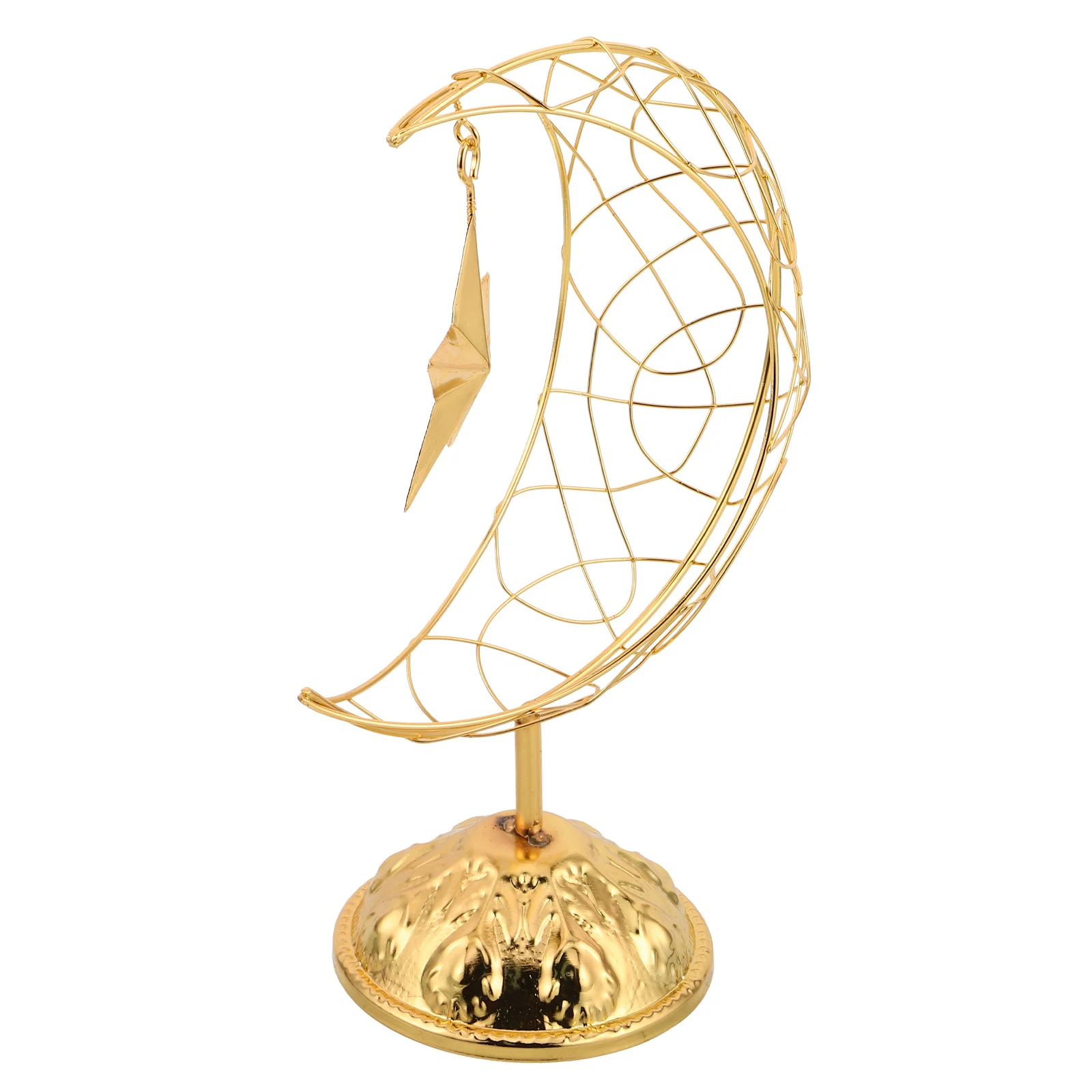 

Middle Eastern Style Metal Moon Star Ornament Elegant Iron Art Decoration for Living Room Cabinet Ramadan Eid Mubarak