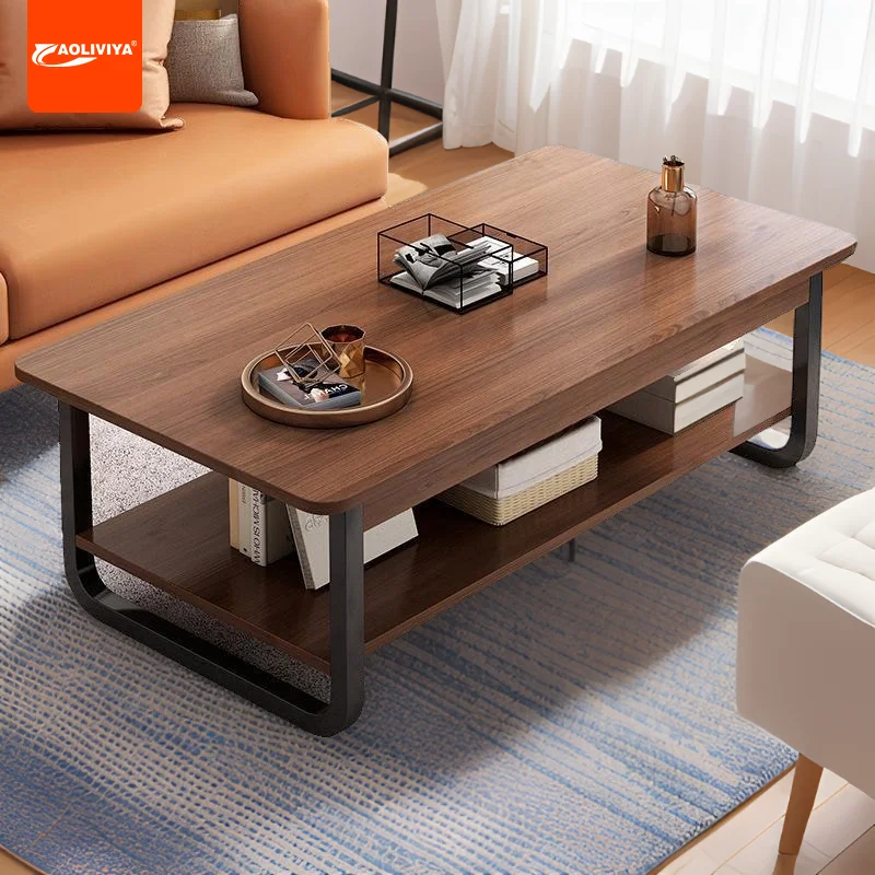 Aoliviya Coffee Table Living Room Home Sofa Side Double Layer Side Table Simple Modern Rental House Office Small Tea Table Squar