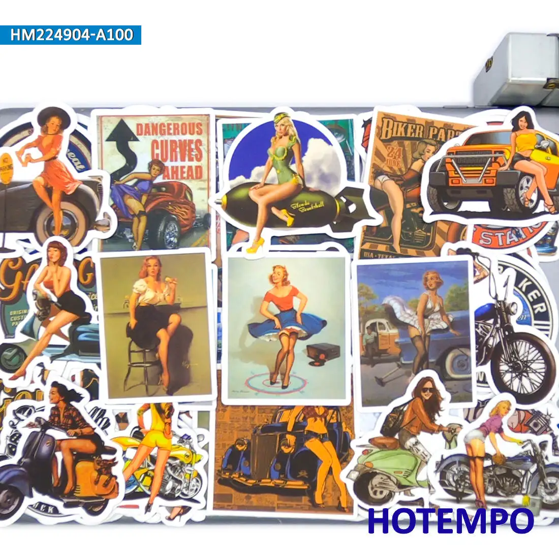 20/30/50/100Pieces Retro Sexy Beauty Poster Lady Pinup Girls Funny Stickers for Car Phone Motorcycle Luggage Bike Laptop Sticker