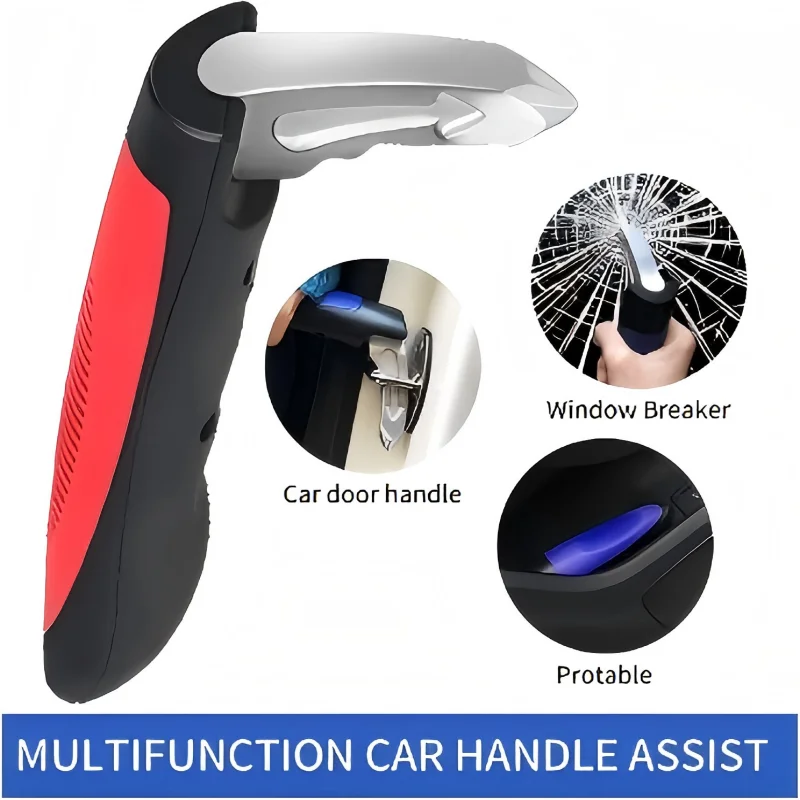 NINEMAX Car Door Assist Handles For Elderly People Portable Multifunctional Seat Belt Cutter Elderly Specific Window Breaker