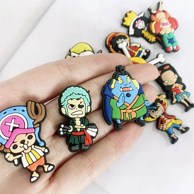 2-122pcs One Piece Luffy DIY Accessories Cartoon Doll Cute Detachable Shoe Buckle Zoro Shoe Flower Decorative Ornament - view 4