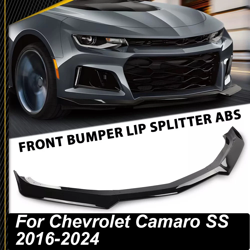 

Front Bumper Lip For Chevrolet Camaro SS 2016-2021 / LS LT RS 2019-2021 Front Lips Bumper Splitter Spoiler Car Body Kit Tuning