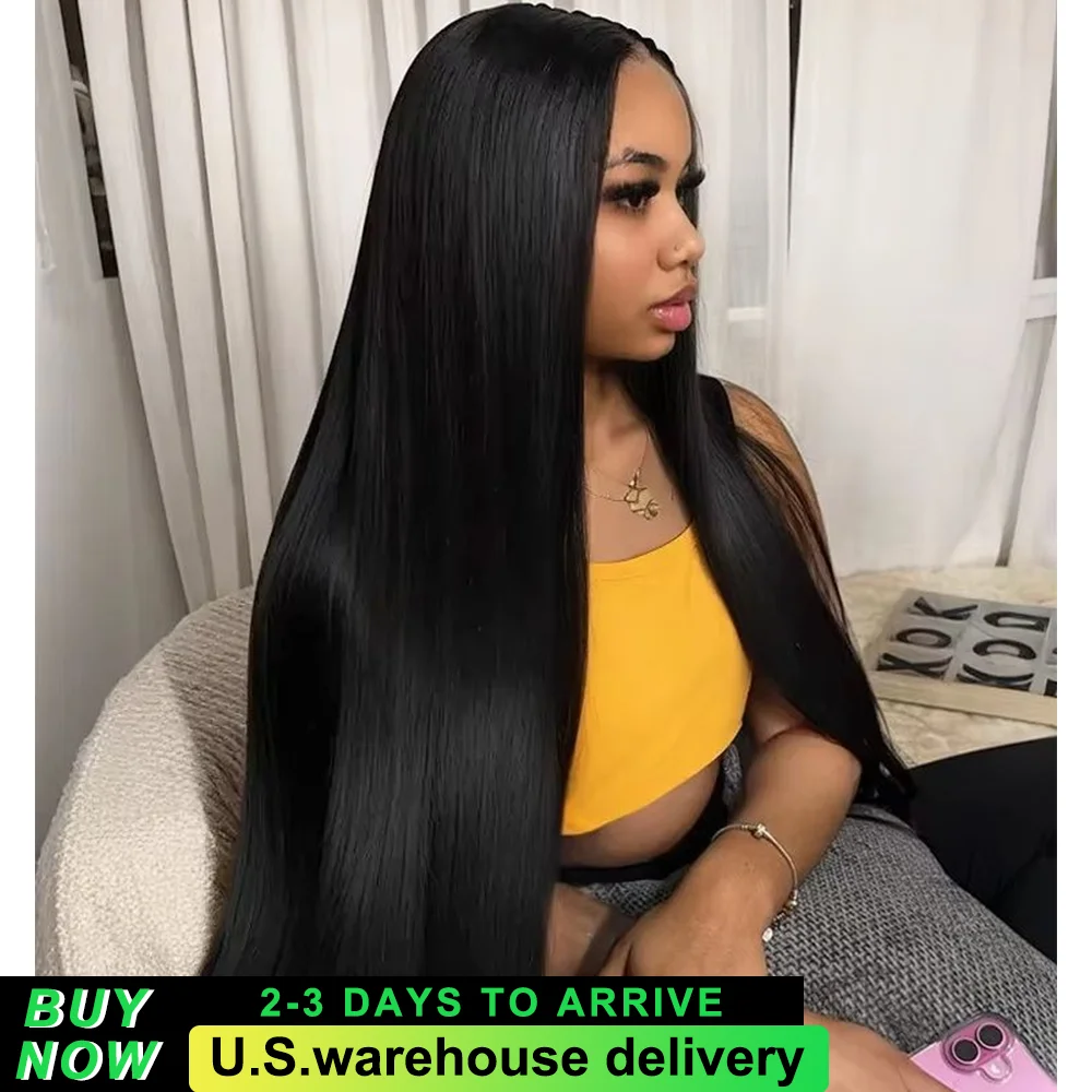 40 Polegada osso em linha reta hd peruca frontal do laço 13x6 13x5 brasileiro frente do laço perucas de cabelo humano remy pré arrancado peruca de fechamento para mulher