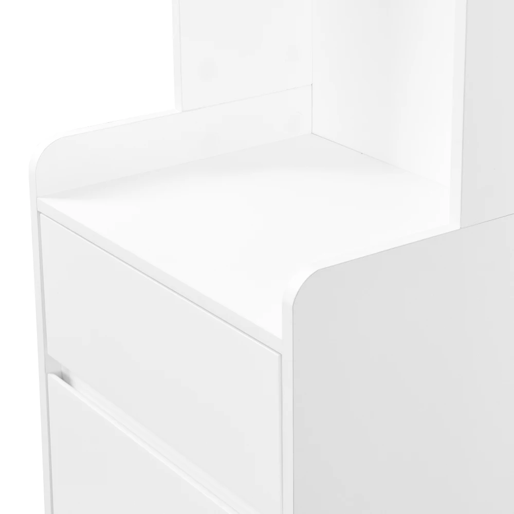 PINGGO Flur-Garderobe mit weicher Polsterung, langer Aufbewahrungsbank, multifunktionaler Schuhschrank für den Eingangsbereich, modernes Design, Plug-in-Schreibtisch – Detail 21