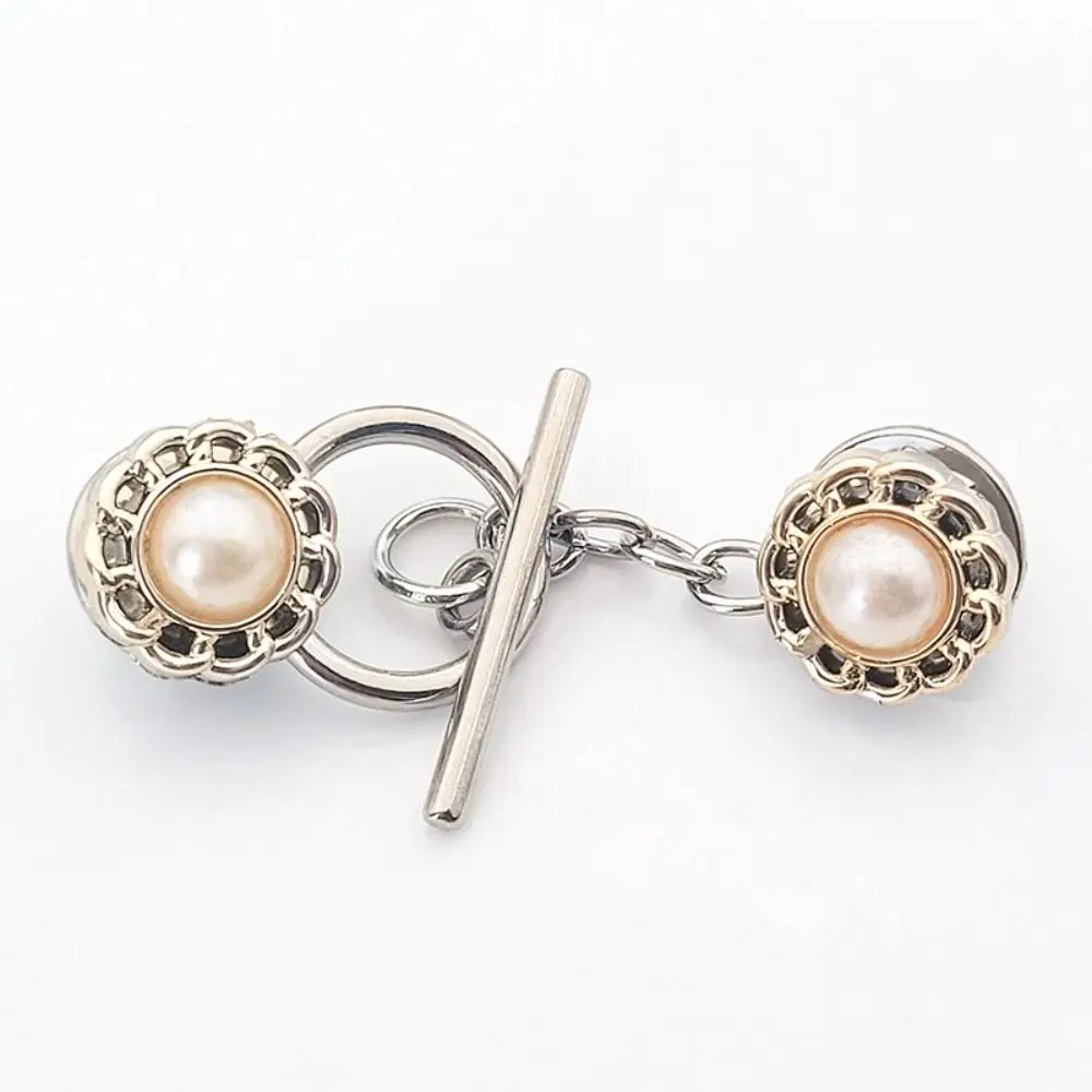 Crown Nail-Free Cardigan OT Buckle Triangle Detachable Flower Anti-light Brooch Crystal Button Clasps