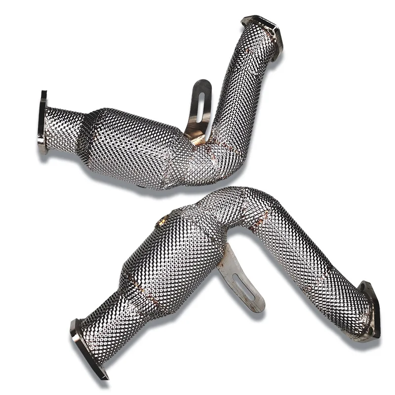 6.High Performance Stainless Steel High-Flow Front Pipe With Catalytic Converter for  A5/S5/A6/A7