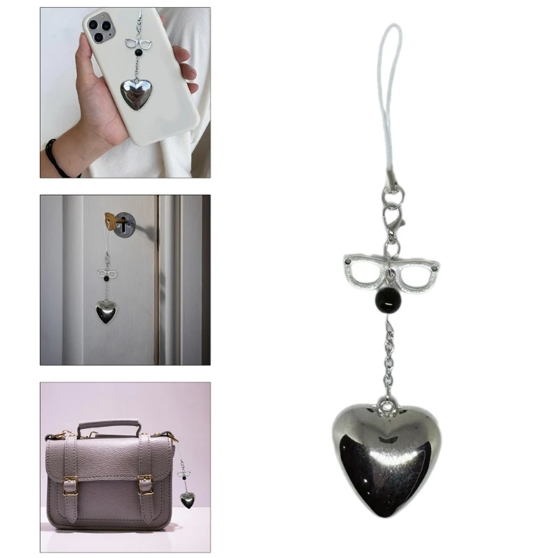 Modern Hearts Shaped Keychain Bag Decorations Handmade Unisex Jewelry Accessory