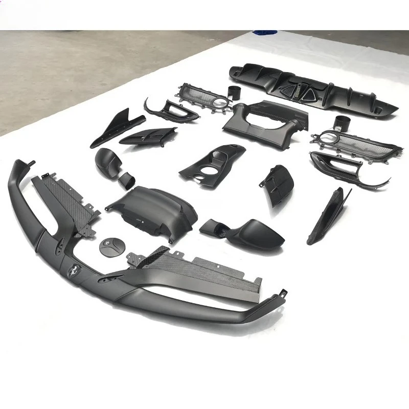 488 كابريستو طقم الجسم الكربوني الجبهة الشفاه الناشر الجانب تنورة مرآة الرؤية الخلفية غطاء تنفيس الكسوة 488 طقم الجسم