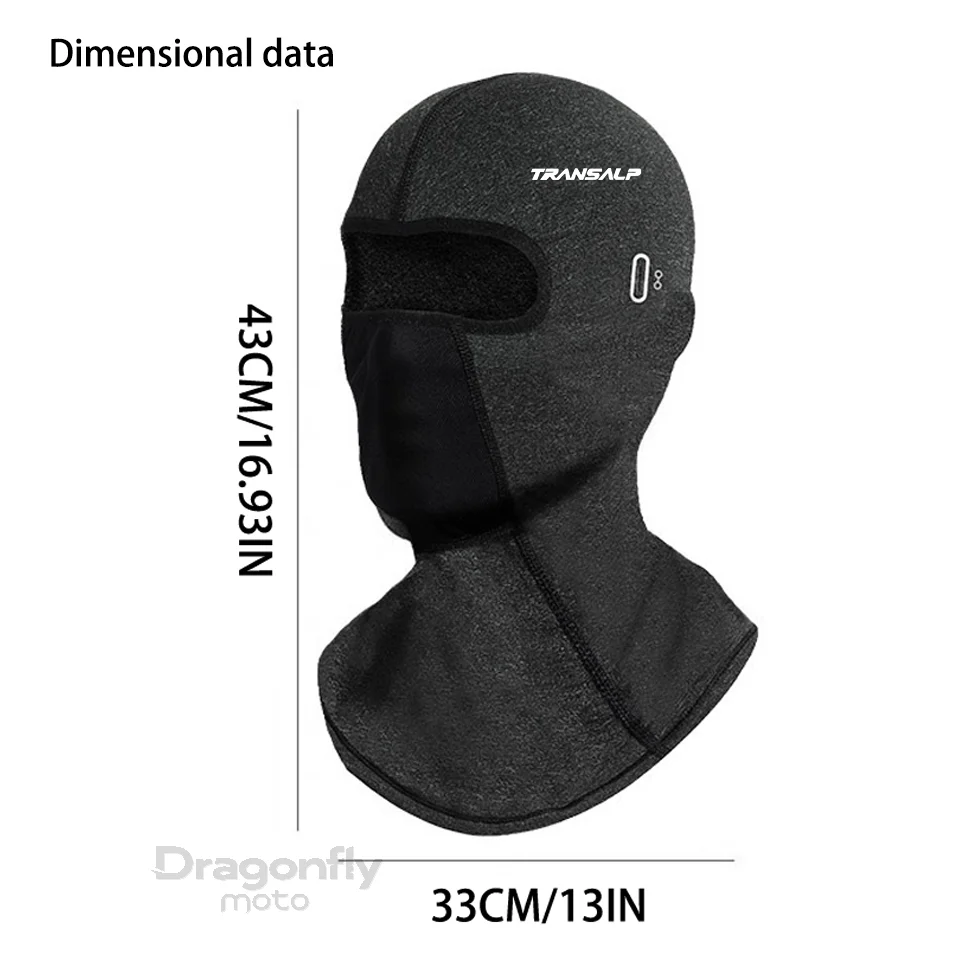 For Honda TRANSALP Winter Warm Cycling Cap for Men Bicycle Motorcycle Balaclava Windproof Sports Scarf Velvet Bike Face Cover