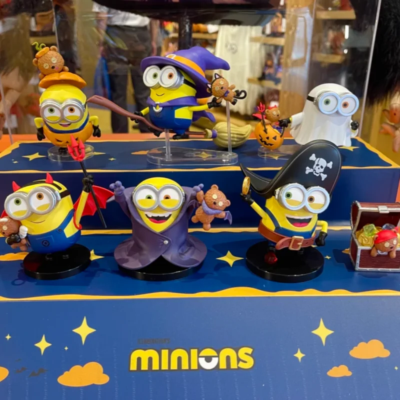 

Новинка на складе, серия Миньонов на Хэллоуин, Боб, скелет, пираты, экшн-фигурка, декор для стола, украшение, игрушка, подарки по индивидуальному заказу