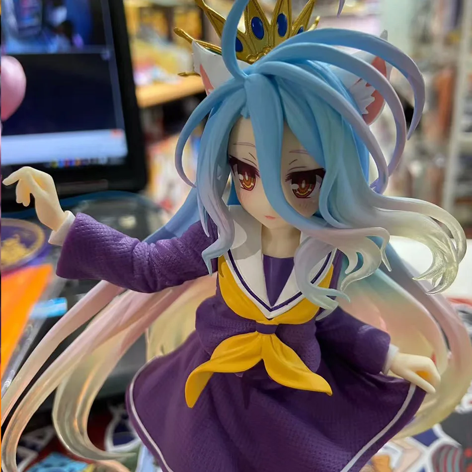 Figura de Anime de 19 cm, NGNL No Game No Life, Blanca, Figura de PVC, Figu