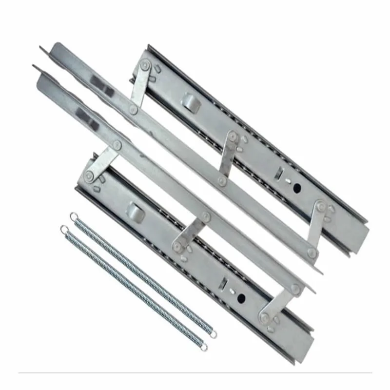 Imagem -04 - Mesa de Slide Trilho de Elevação Telescópico Dobrável Mesa de Jantar Suporte Ferroviário Economizar Espaço Fácil de Instalar Móveis Hardware