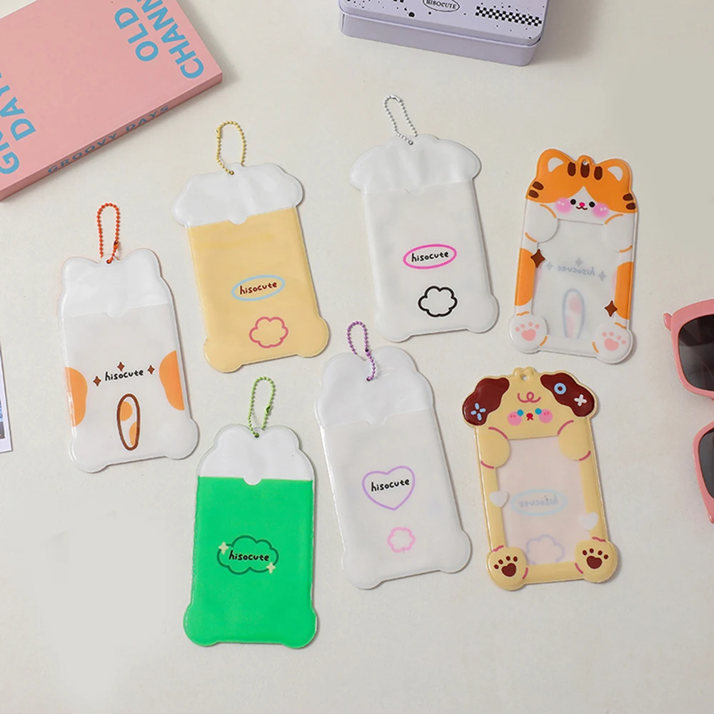 Cute Cartoon Photo Card Holder Idol Photo Protective Students Card Protectors Mini Photo Album Id Card Holders Subway Cards Bag