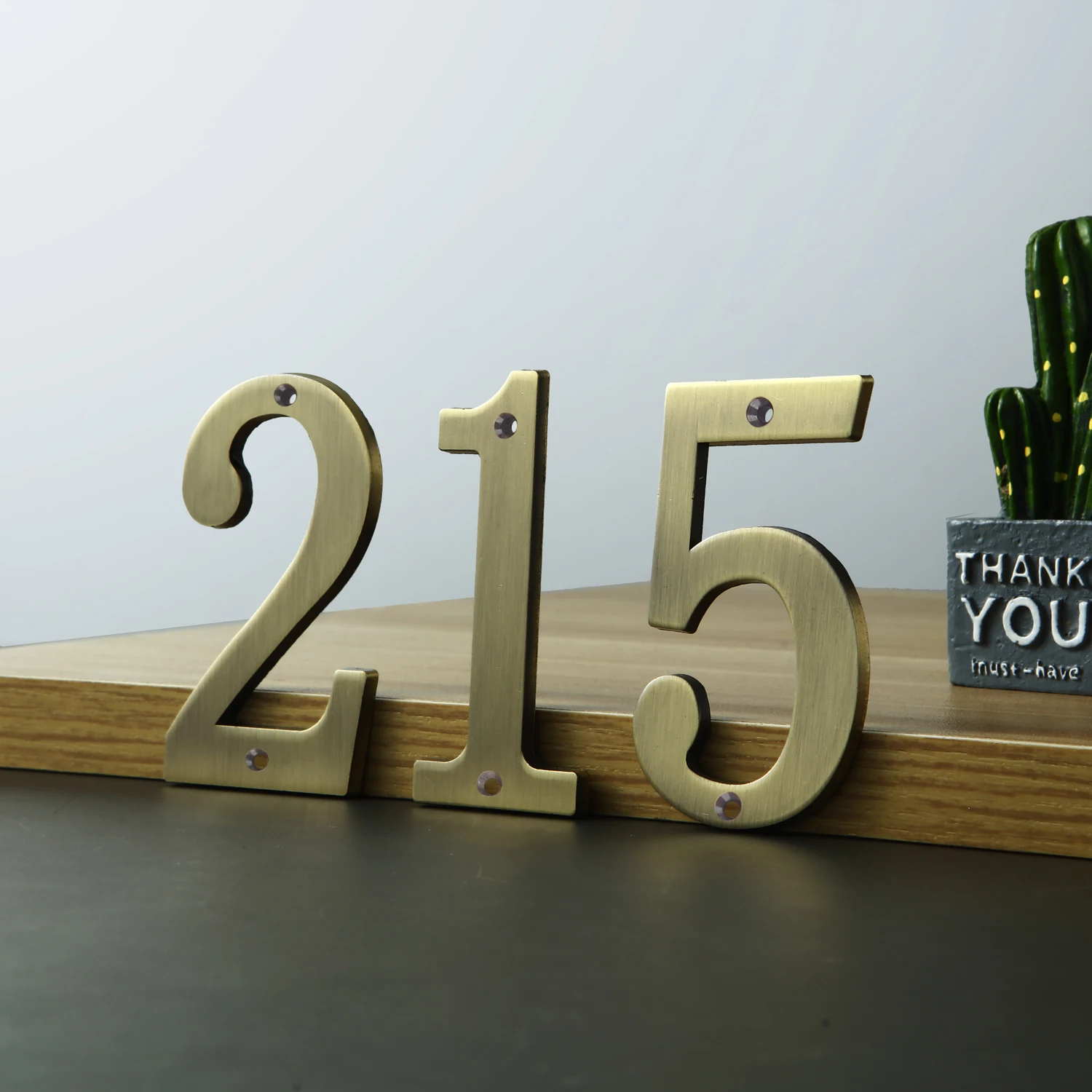 1Pcs 3Inch Metal House Numbers with M2 Screws Solid Zinc Alloy Mailbox Numbers 3D Address Numbers for Outside House Apartment