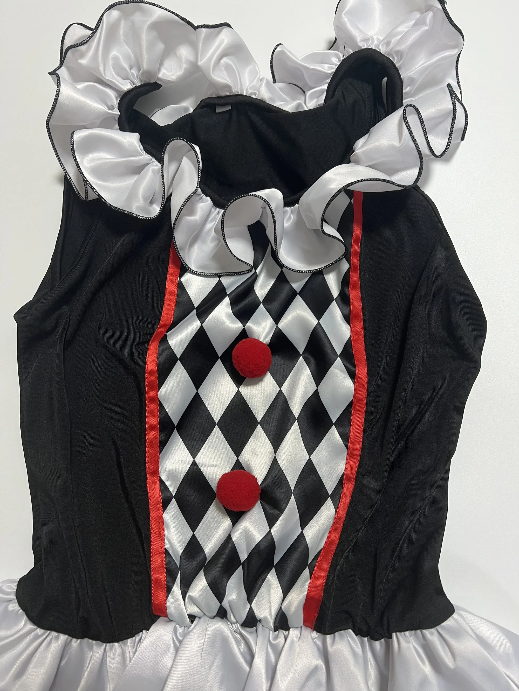 Halloween Women Clown Cosplay Costume orribile Joker Quinn Jack Napier Circus Clown Fancy Dress costumi di scena divertenti