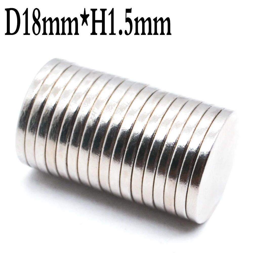 18x1/1.5/2/3/5/6/10/12mm Strong magnet Strong magnet piece High strength round rubidium neodymium iron boron magnet imanes   new