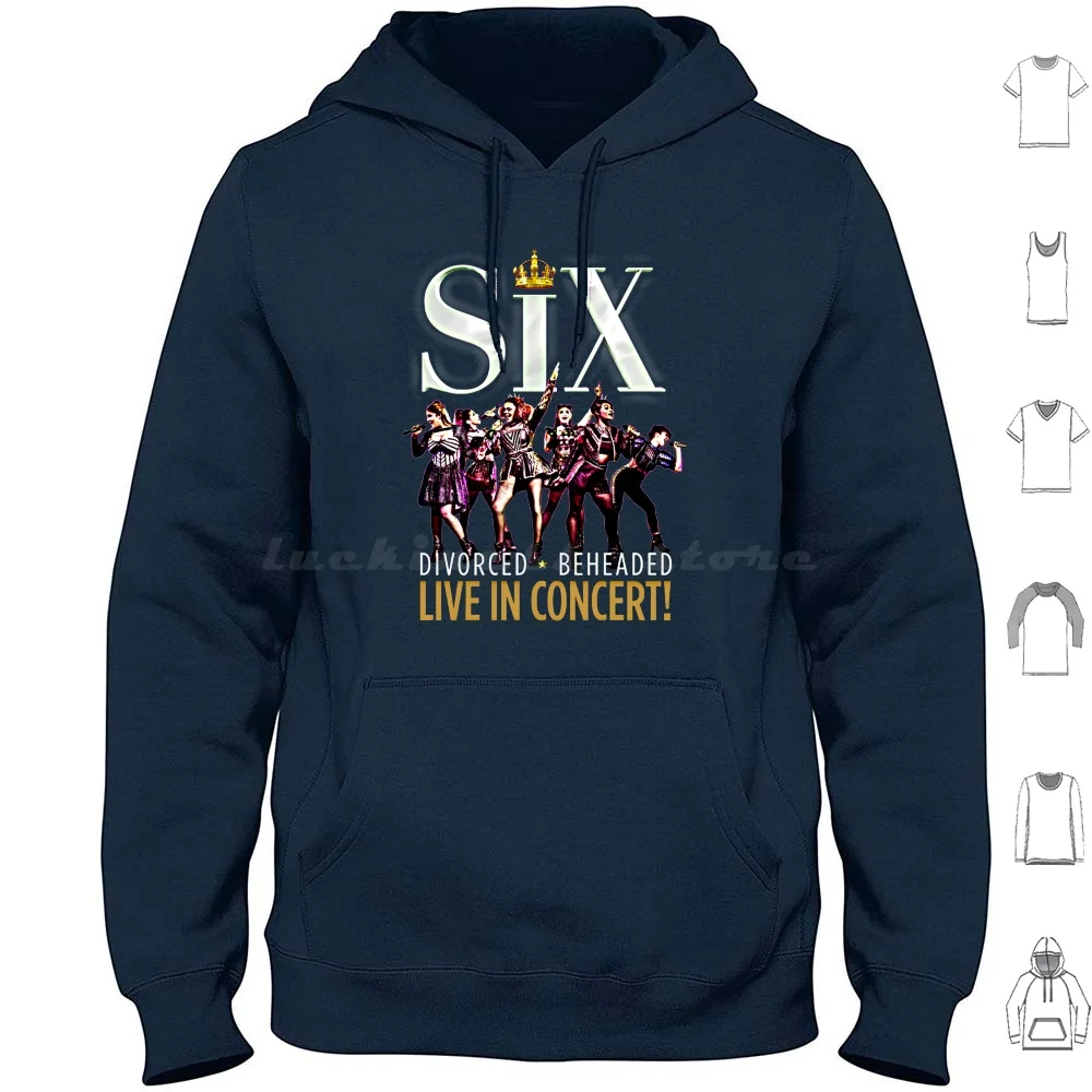 Six The Musical Hoodie Cotton Long Sleeve Six The Musical Six Musical Broadway West End Anne Boleyn Jane Seymour Catherine Of