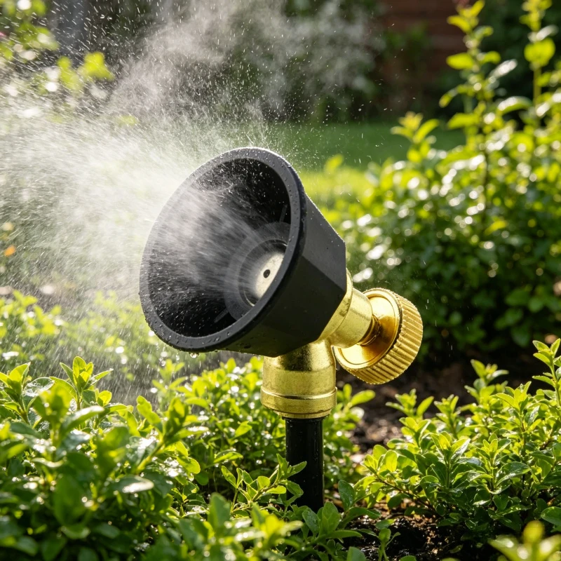 

1pc Alloy Adjustable Agricultural Atomizing Nozzle Black Whirlwind Sprinkler Head Garden Irrigation Tool Gardening Supplies