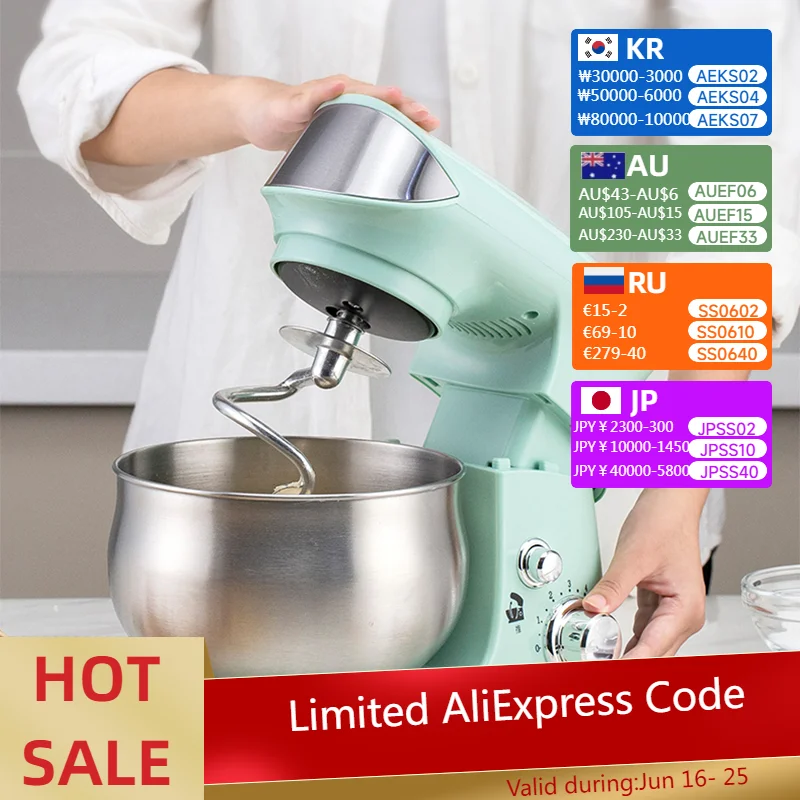 

Electric Egg Beater Household Baking and Noodle Machine Fully Automatic Chef Kneading Noodles Beating Cream Fresh Milk Stirring